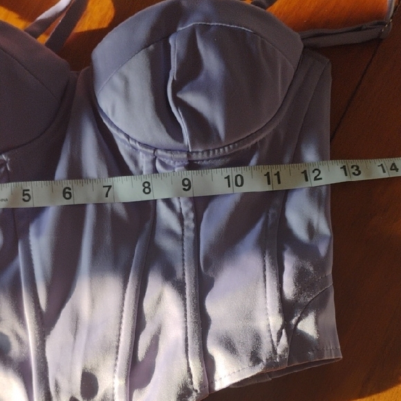 Bershka Lavender Bustier Top. Size Small. Great For Summer Nights. - Picture 5 of 6